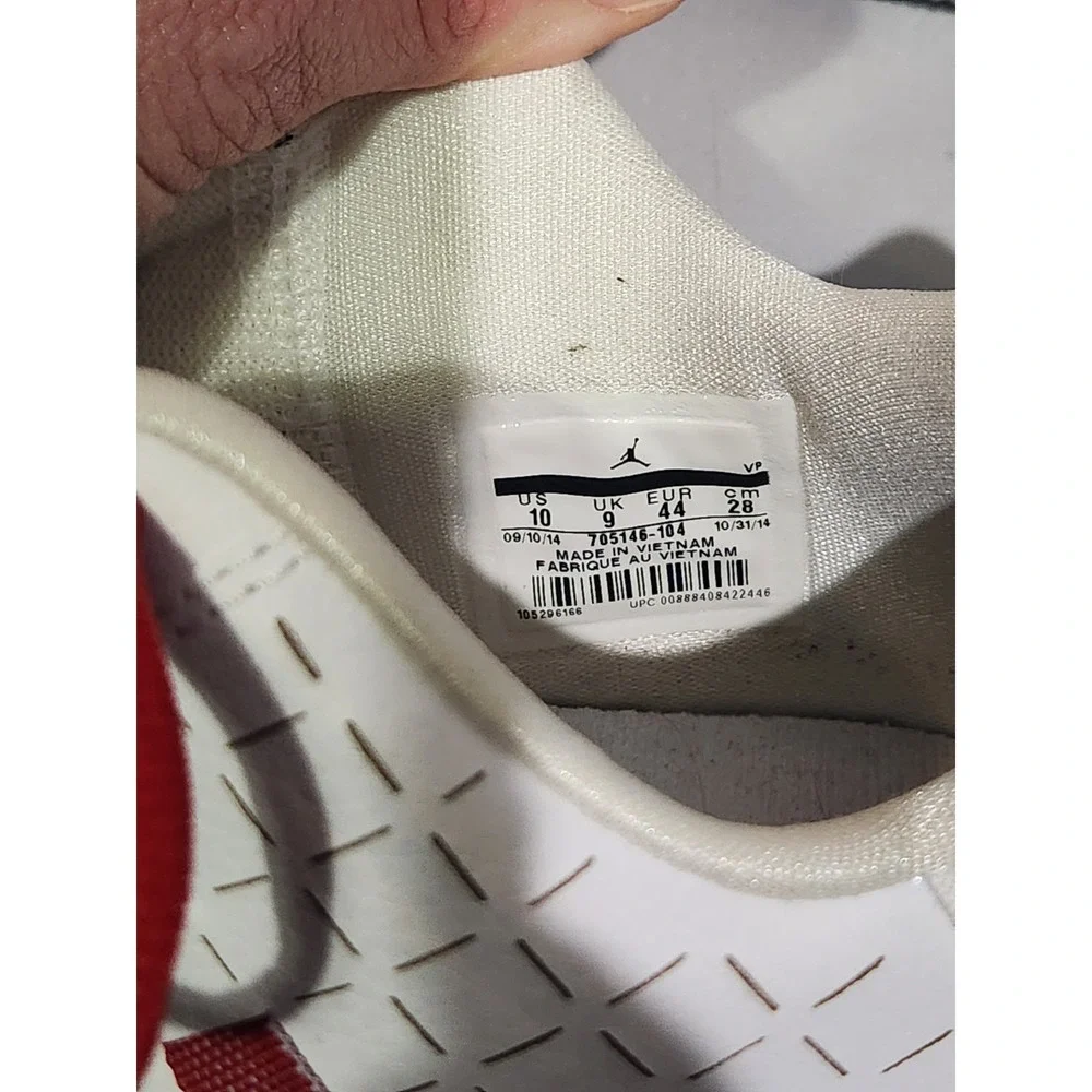 Nike Air Jordan Illusion Low White Red Checkered Sneakers 10 Mens 705146-104‎